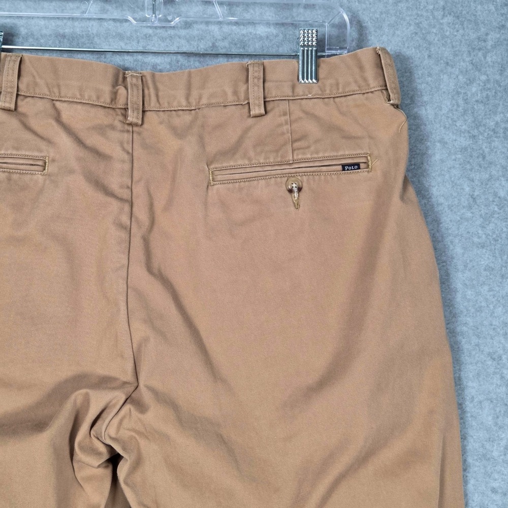Polo Ralph Lauren Mens 36 x 32 Classic Fit Chino Pants Tan Khaki Cotton Preppy